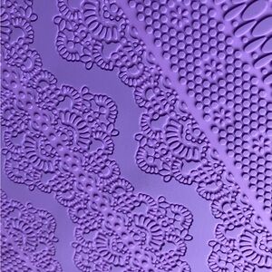Purple Pretty Laces Fondant Impression Mold Border Decoration Baking Embossing